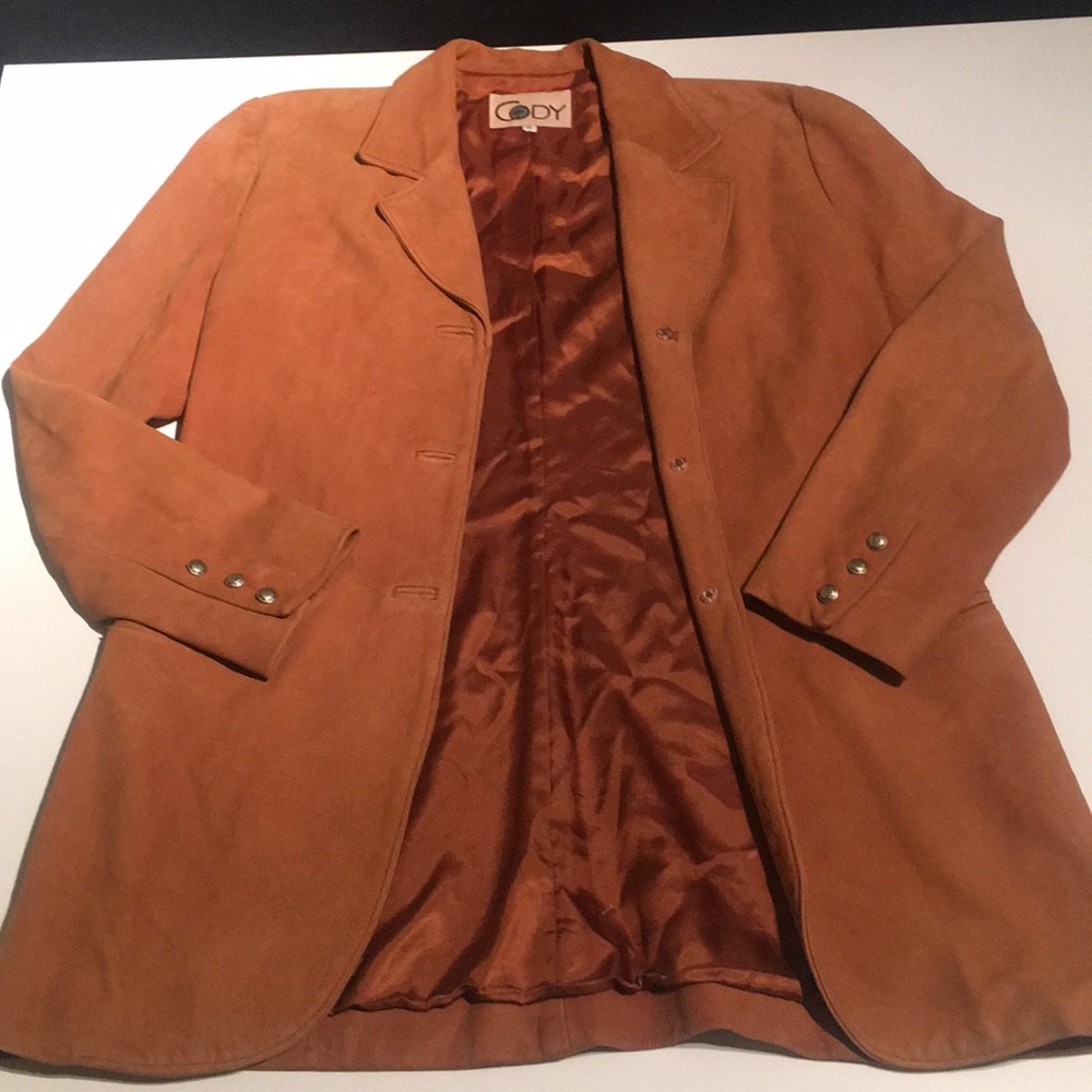 Leather trench jacket